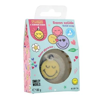 Smiley Kids Hand Soap with Surprise Toy – Gentle Vegan Soap with Hidden Smiley Figure, Fun Handwashing for Children, Dermatologically Tested, 80g
