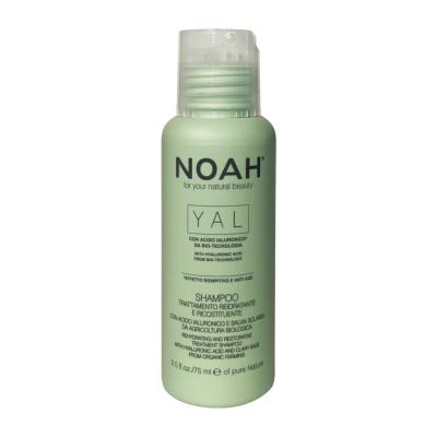 NOAH Yal Rehydrating & Restorative Shampoo – Deep Hydration with Hyaluronic Acid & Organic Clary Sage, Strengthens, Protects & Revitalizes Dry, Brittle Hair | Sulphate-Free, Anti-Aging Formula - 75ml