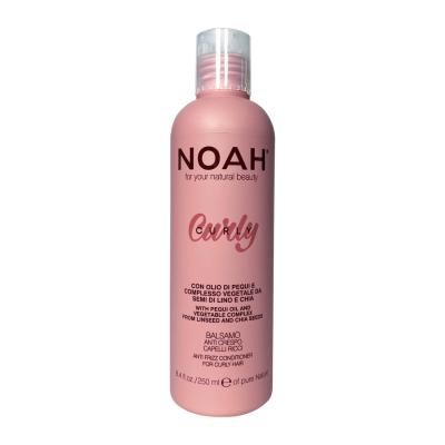 NOAH Anti-Frizz Conditioner for Curly Hair 250ml – Silicone-Free with Pequi Oil & Hydrolyzed Wheat Protein for Defined, Soft Curls | Nourishing, Lightweight Formula for Frizz-Prone, Wavy & Curly Hair