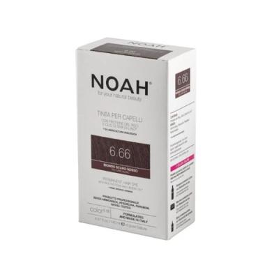 Noah Natural 6.66 Red Dark Blond Permanent Hair Colour Dye with Rice Proteins and Linseed Oil, 140ml