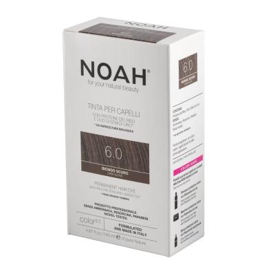 Noah Natural 6.0 Dark Blonde Permanent Hair Colour Dye with Rice Proteins and Linseed Oil, 140ml