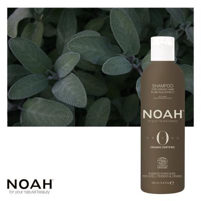 NOAH COSMOS ORGANIC Shampoo for Greasy Hair Purifying Effect with Mint and Fermented Sage, 250ml