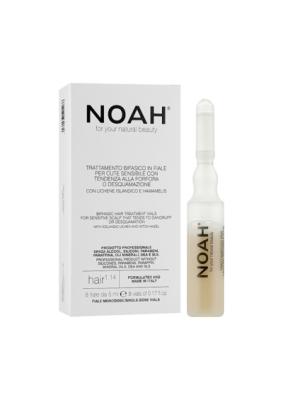 NOAH 1.14 Biphasic Hair Treatment Vials, 8 Vials x 5ml - Serum for Sensitive Scalp and Dandruff