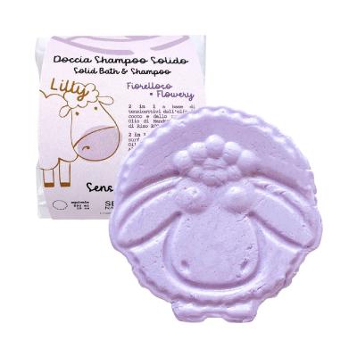 Senso Naturale Baby Solid Shampoo Shower - Sheep LILLY - 2-in-1 based on surfactants from coconut oil and sugar - Vegan Concentrate - equivalent to 650 ml of liquid