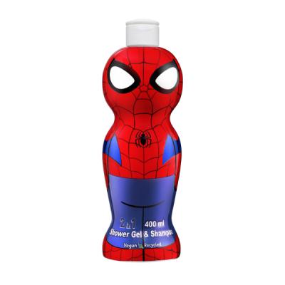 Marvel Spider man 2-in-1 Kids Hair Shampoo & Body Wash – 400ml | Fruity Floral Scent | Vegan, Paraben-Free, Natural | Hydrating & Dermatologically Tested Head-to-Toe Wash for Children Ages 3+