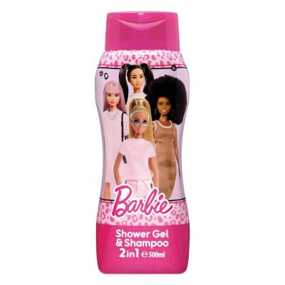 Barbie 2-in-1 Kids Shampoo & Body Wash 500ml – Gentle Head-to-Toe Wash for Children Aged 3+, Vegan & Paraben-Free