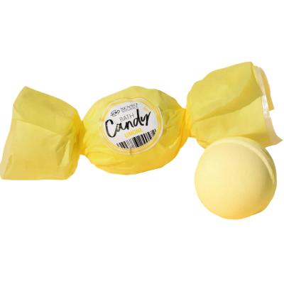Senso Naturale Fizzing Bubble Bath Bomb with Lemon Fragrance, Dermatologically Tested, Vegan & Natural Bath Bomb for Kids & Adults, 110g