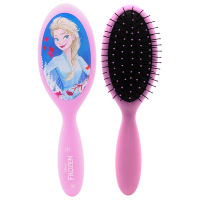 Disney Frozen Elsa Detangling Paddle Hair Brush, Cute and Functional Oval Design for All Hair Types, Gentle on Tangles, Perfect for Kids and Adults