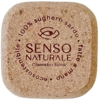 Solid cosmetics container in Sardinian Cork LARGE SQUARE