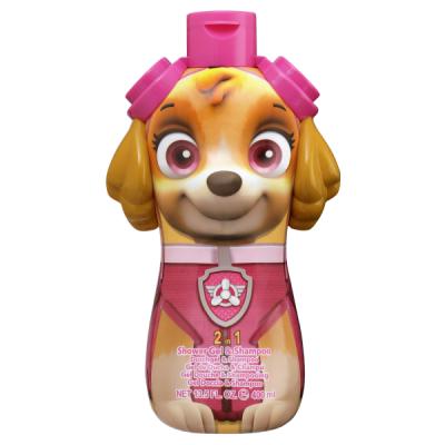 Paw Patrol Skye 2-in-1 Shower Gel & Shampoo – Vegan, 90% Natural Ingredients, Hydrating & Gentle Hair & Body Wash, 3D Bottle, Dermatologically Tested, For Kids & Adults (Ages 3+), 400ml