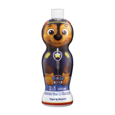 Paw Patrol Chase 2-in-1 Kids Hair Shampoo & Body Wash – 400ml | Fruity Floral Scent | Vegan, Paraben-Free, Natural | Hydrating & Dermatologically Tested Head-to-Toe Wash for Children Ages 3+