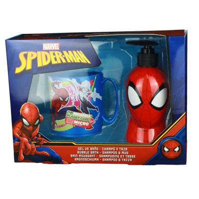 Marvel Spider-Man 2-in-1 Bubble Bath & Shampoo Gift Set for Kids – 300ml Hair & Body Wash with Mug – Gentle Foaming Formula – Bath Time Fun for Children Ages 3+